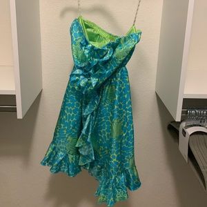 Lilly Pulitzer strapless silk dress